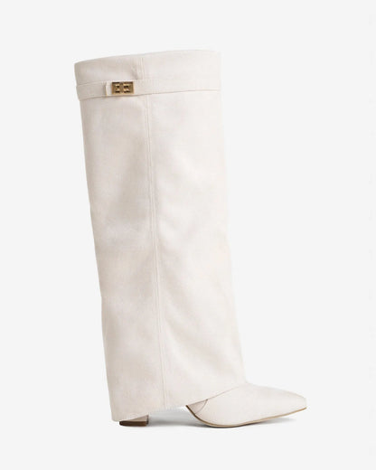 Women's Stylish Knee High Boots with Heeled Design