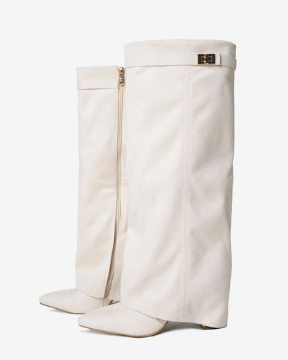 Women's Stylish Knee High Boots with Heeled Design