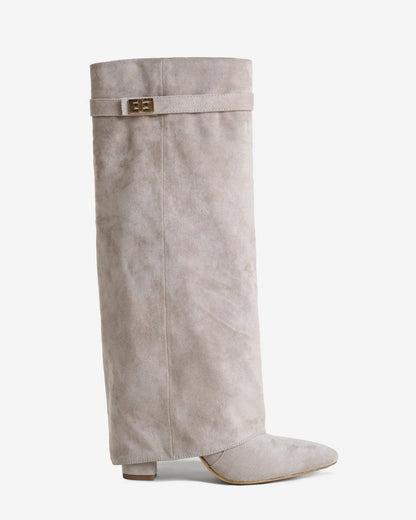 Women's Stylish Knee High Boots with Heeled Design