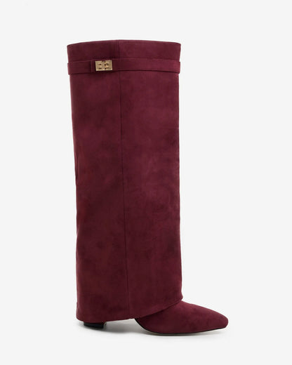 Women's Stylish Knee High Boots with Heeled Design