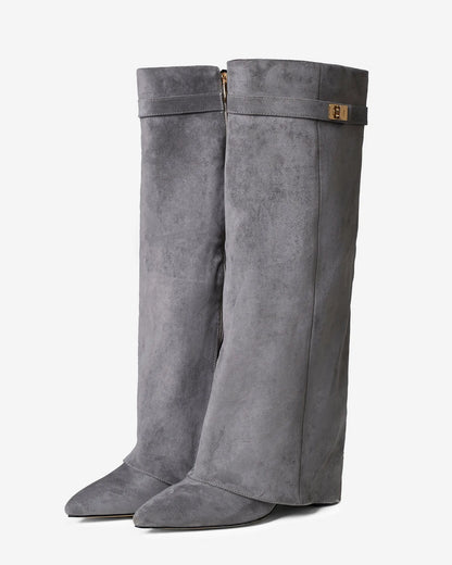 Women's Stylish Knee High Boots with Heeled Design
