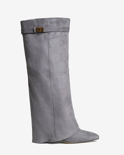 Women's Stylish Knee High Boots with Heeled Design
