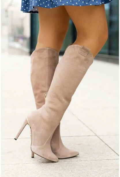 Women's Stylish Knee High Boots with Heeled Sole