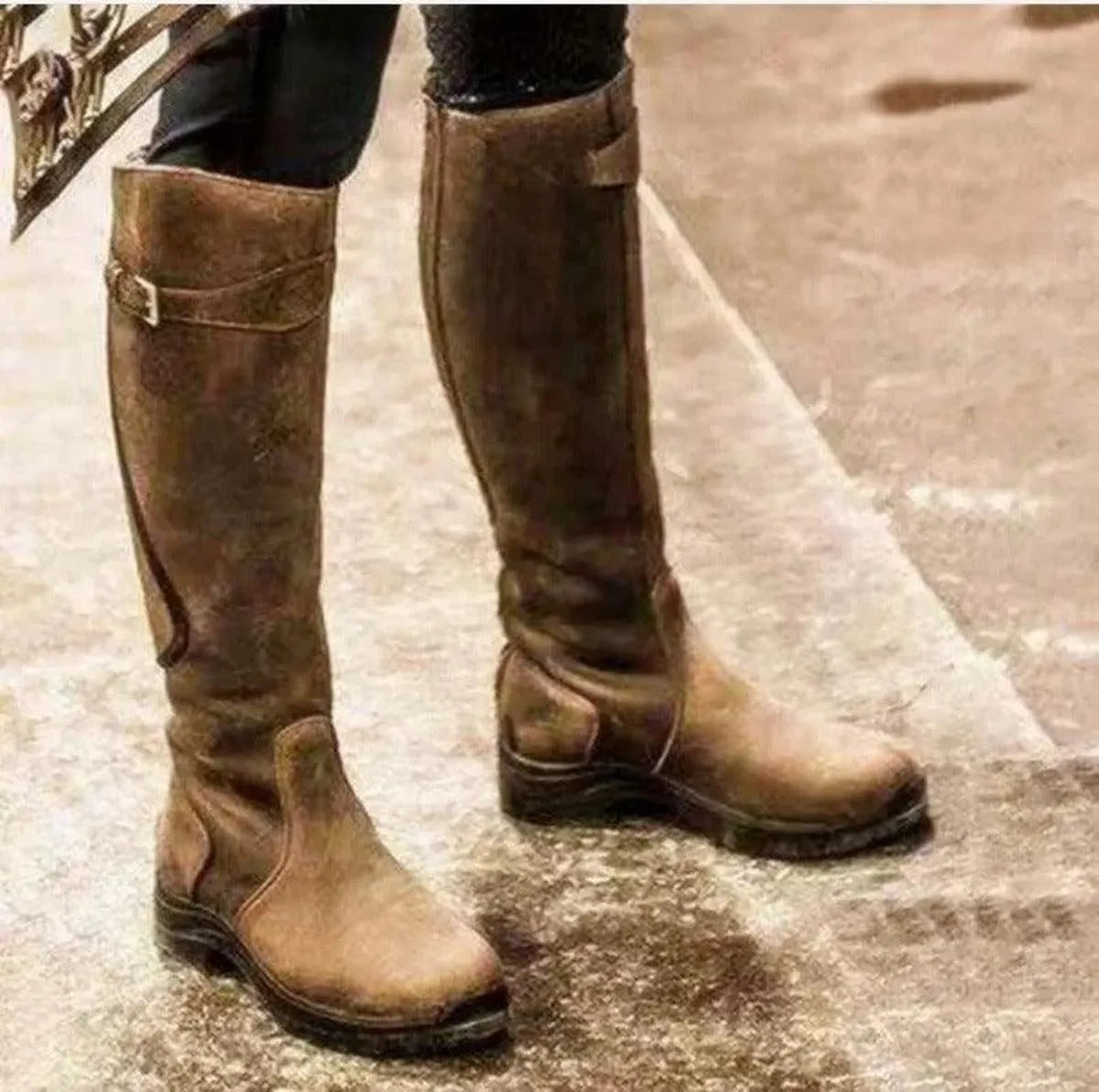 Women's Stylish Knee High Boots with Low Heel