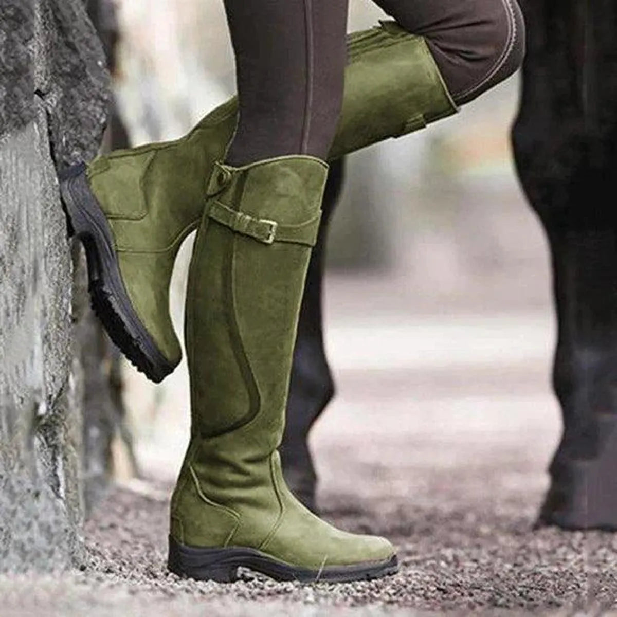 Women's Stylish Knee High Boots with Low Heel