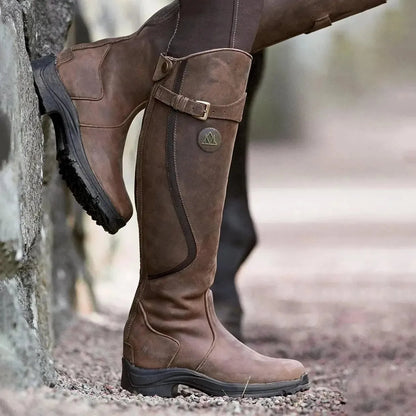 Women's Stylish Knee High Boots with Low Heel