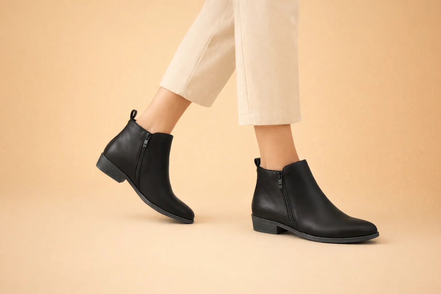 Women's Vintage Ankle Boots with Block Heel