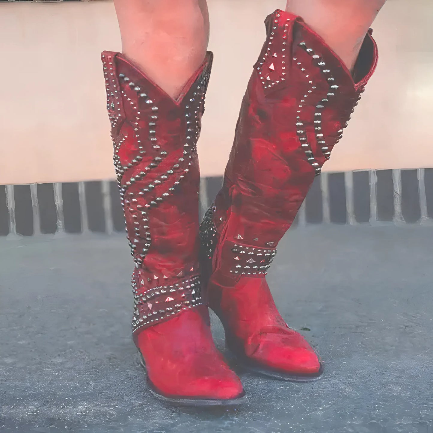 Women's Vintage Casual Boots with Block Heel