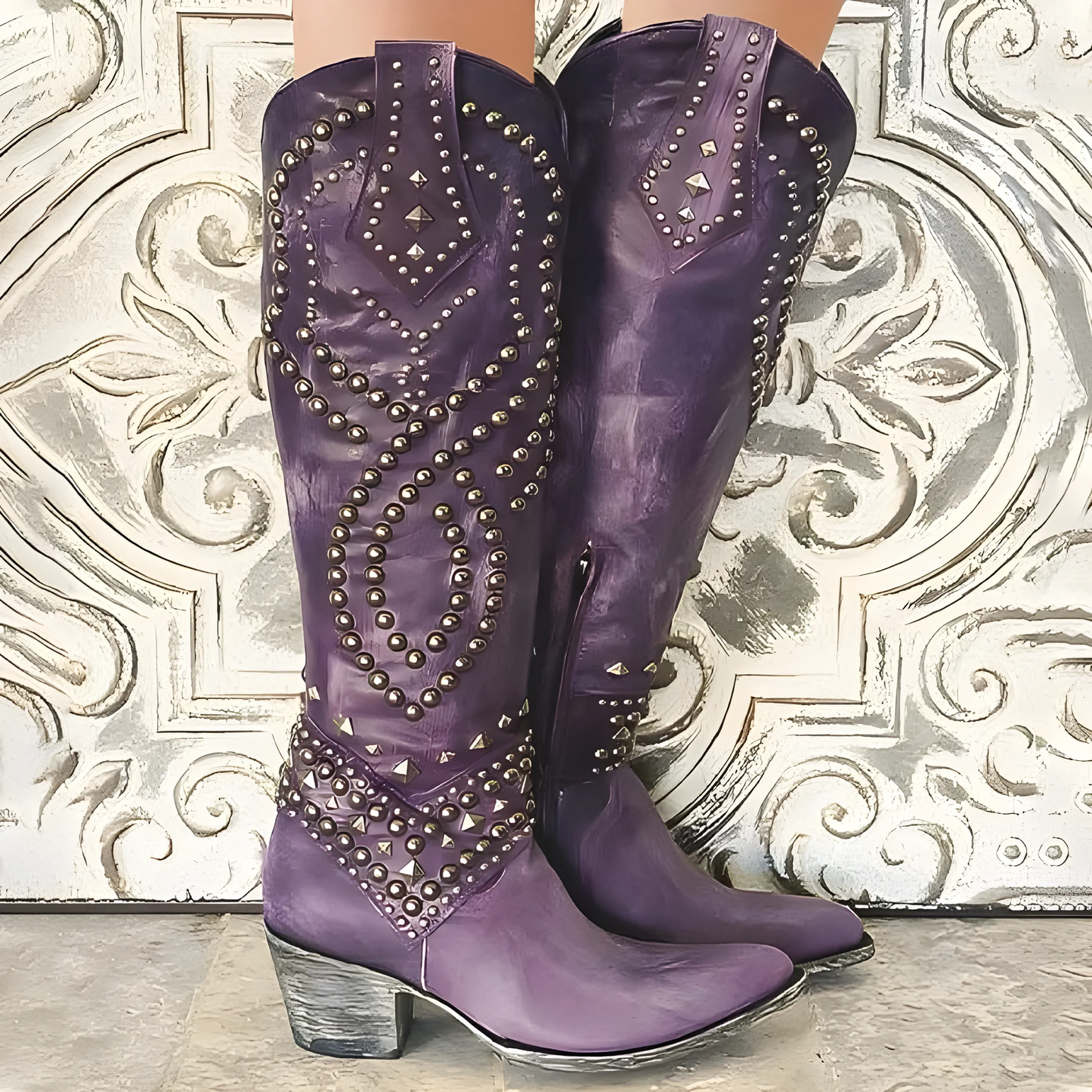 Women's Vintage Casual Boots with Block Heel