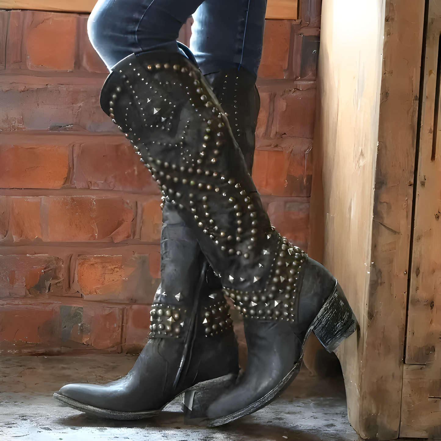 Women's Vintage Casual Boots with Block Heel