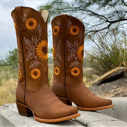 Women's Vintage Casual Boots with Heeled Base