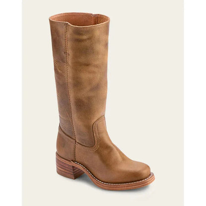 Women's Vintage Knee High Boots with Block Heel