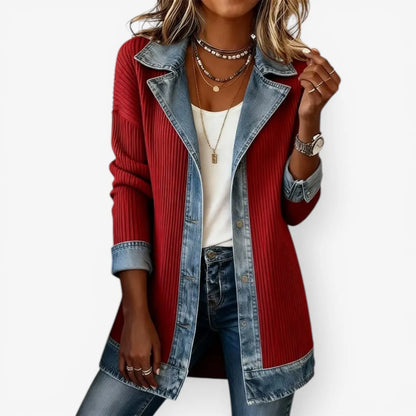 Women’s Casual Longline Jacket with Button Closure