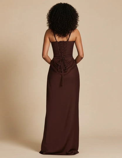 Women's Elegant Bodycon Maxi Wedding Guest Dress with Square Neck