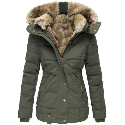 Women’s Long Padded Winter Jacket with Hood