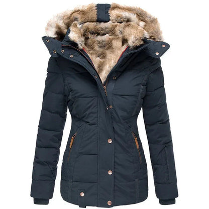 Women’s Long Padded Winter Jacket with Hood