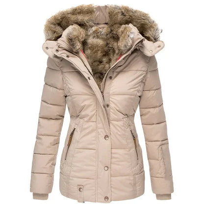 Women’s Long Padded Winter Jacket with Hood