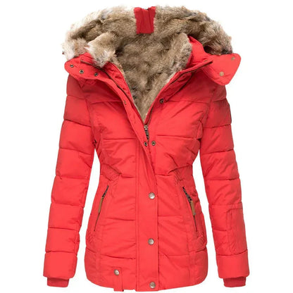 Women’s Long Padded Winter Jacket with Hood