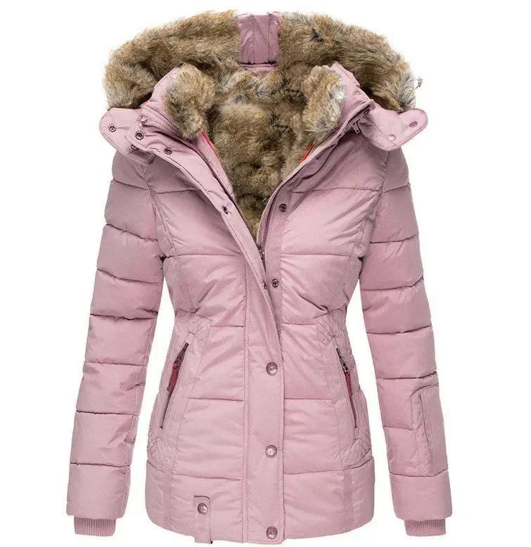 Women’s Long Padded Winter Jacket with Hood