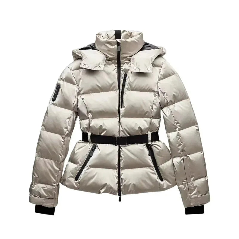 Women’s Padded Quilted Winter Jacket with Hood