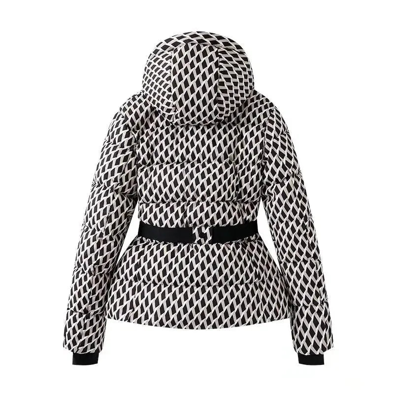 Women’s Padded Quilted Winter Jacket with Hood