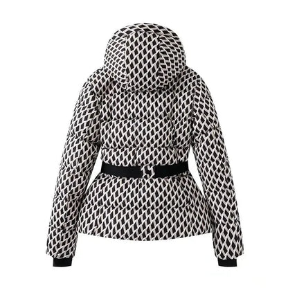 Women’s Padded Quilted Winter Jacket with Hood